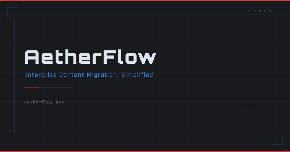 AetherFlow — Enterprise Content Migration, Simplified